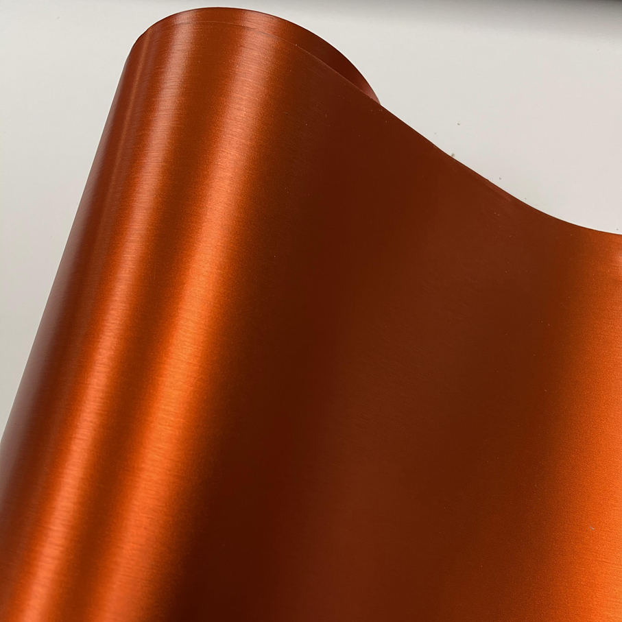 Air Bubble Wrap Roll Packaging - 50cmx300cm Matowa pomarańczowa szczotkowana metaliczna folia