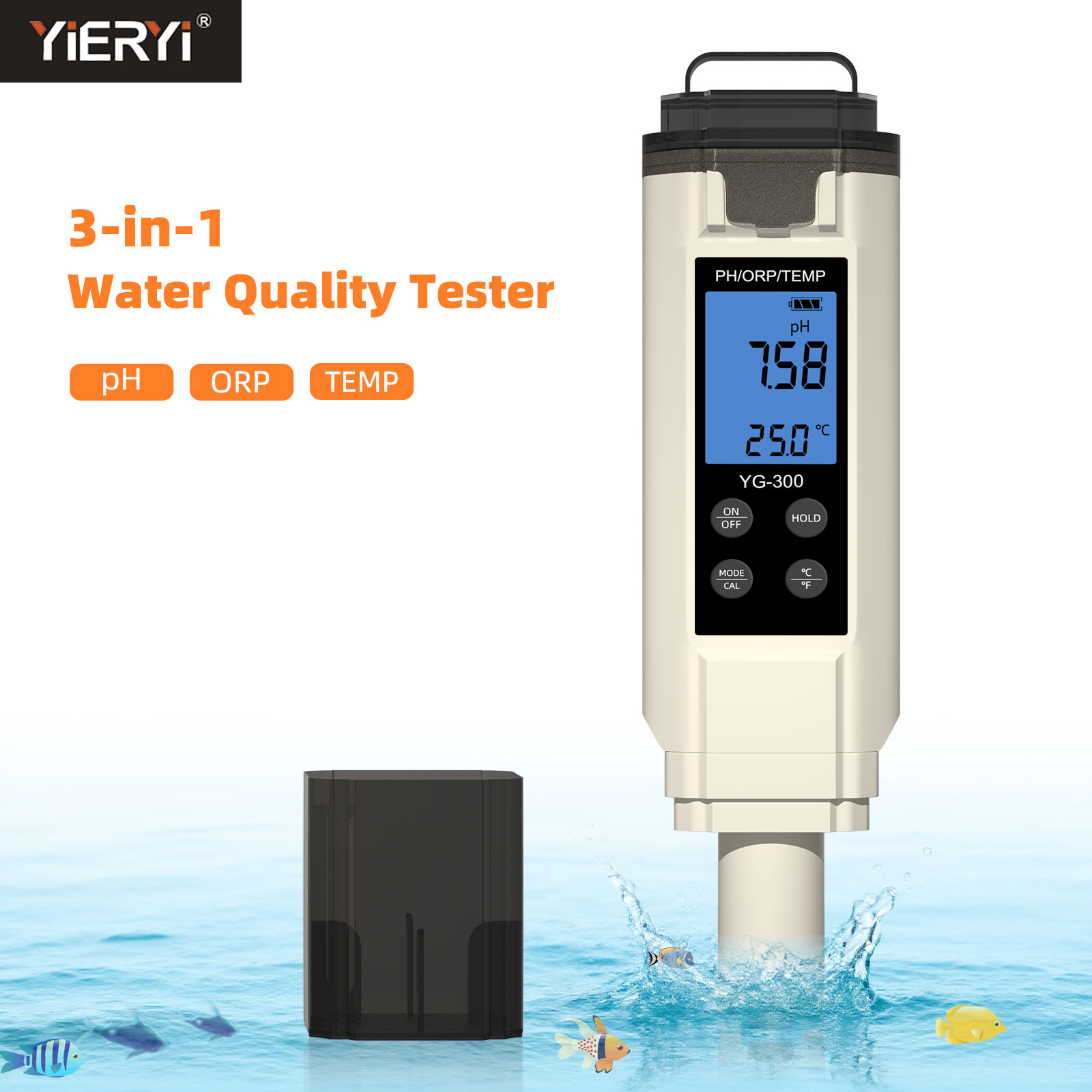 Ph Meter Digital Water Tester - Miernik cyfrowy Yieryi 3 w 1