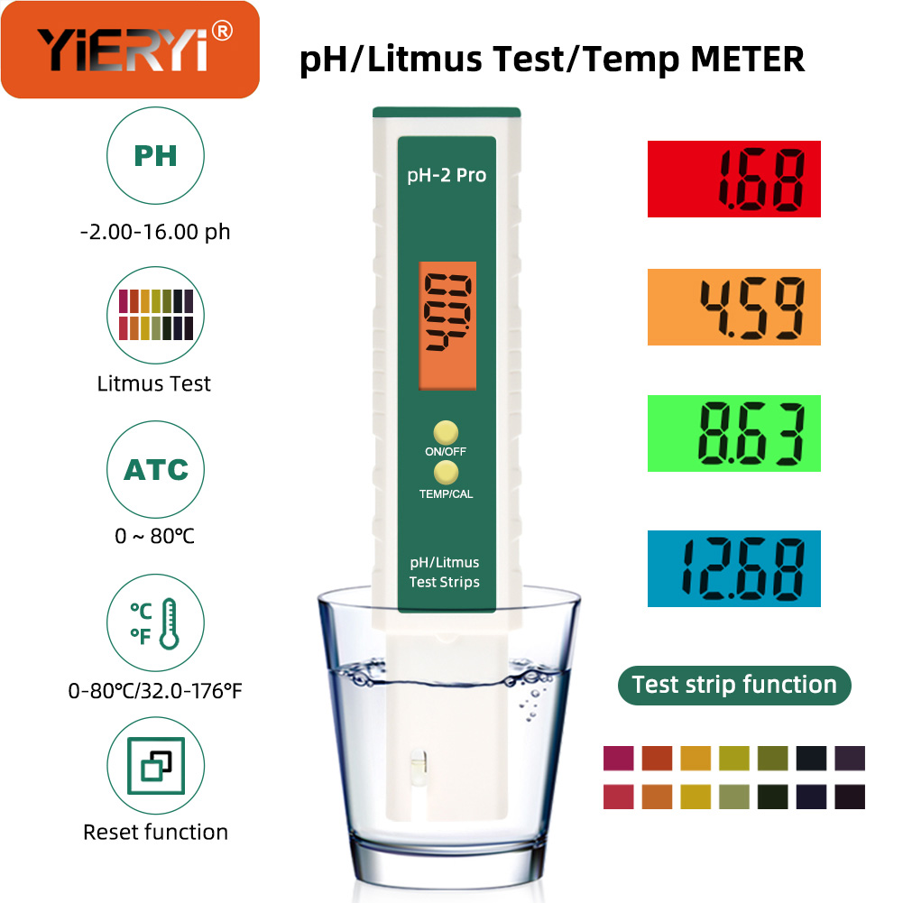 Ph Meter Digital Water Tester - Yieryi Cyfrowy miernik PH z testem
