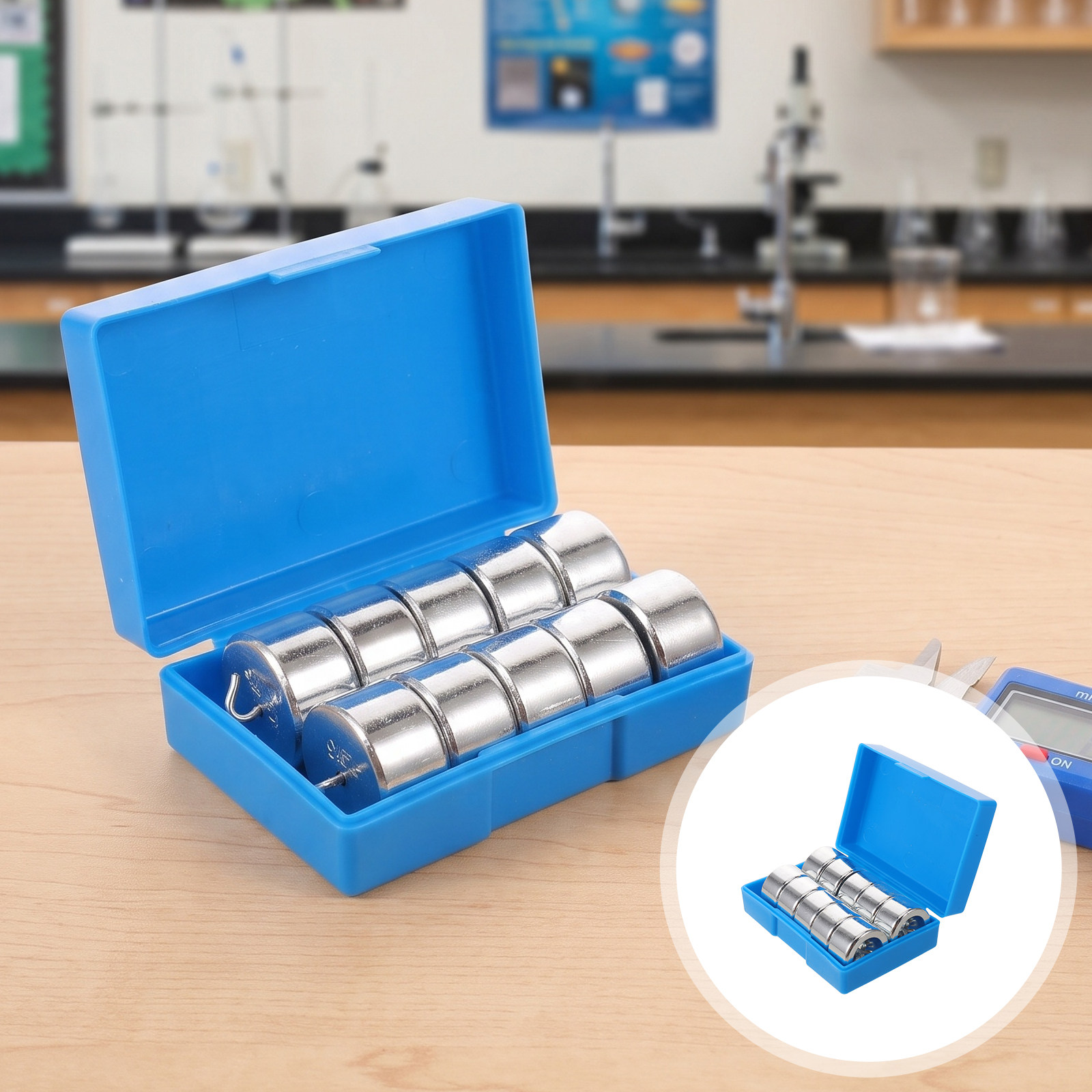 Lab Equipment - 10 sztuk – zestaw metalowych ciężarków