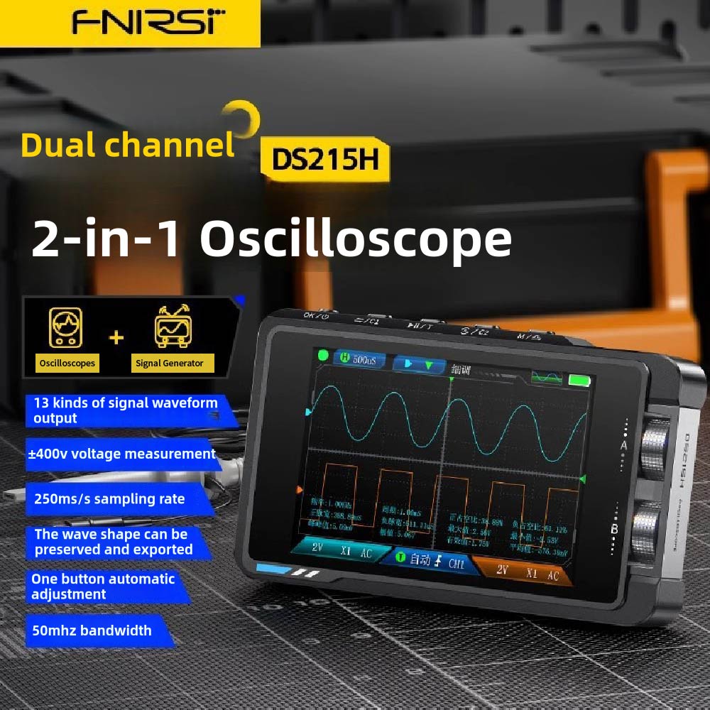 Fnirsi Digital Oscilloscope Handheld - FNIRSI DS215H Przenośny Oscyloskop Cyfrowy z
