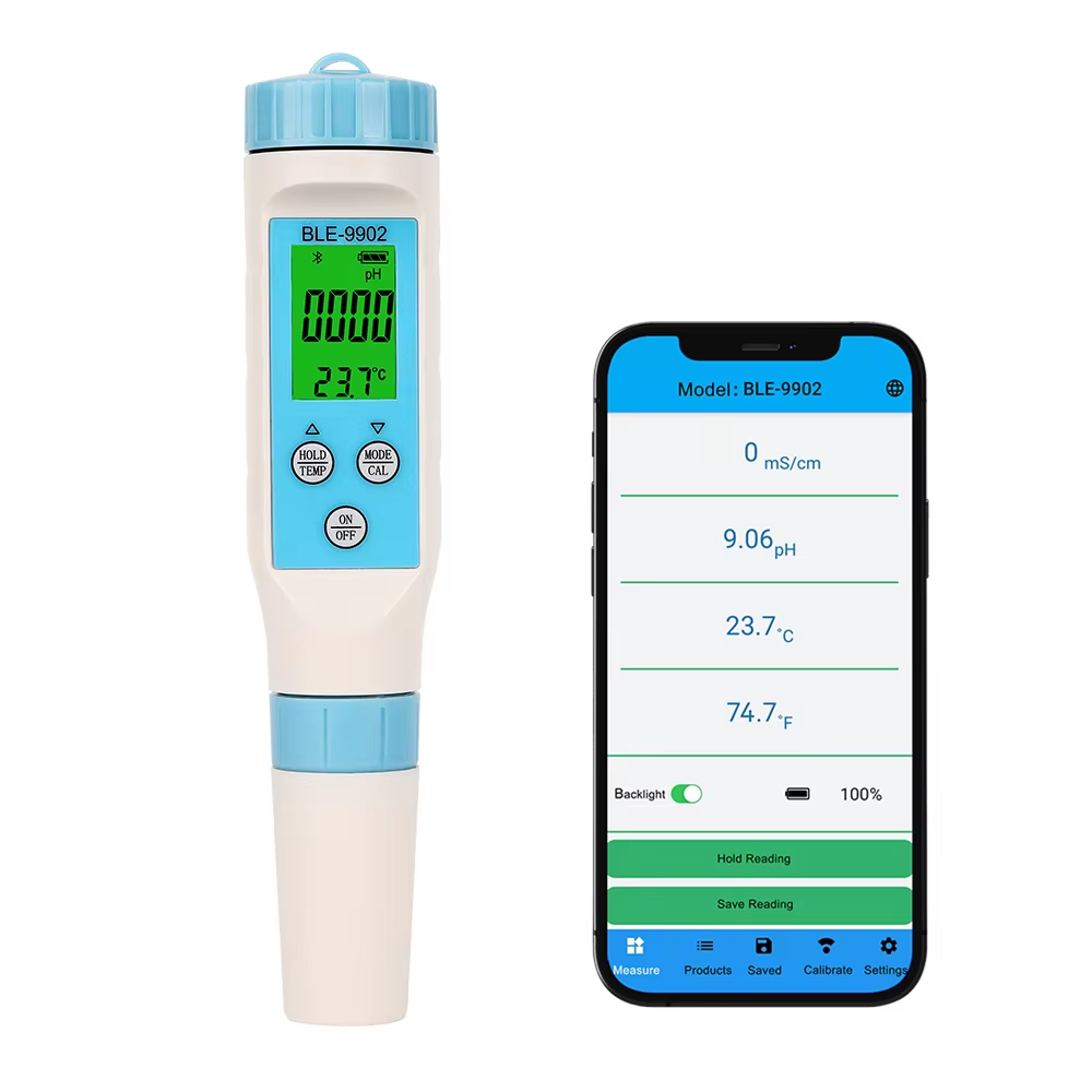 Ph Meter Digital Water Tester - 3-w-1 Tester pH/EC/Temp, Cyfrowy Wieloparametrowy Miernik