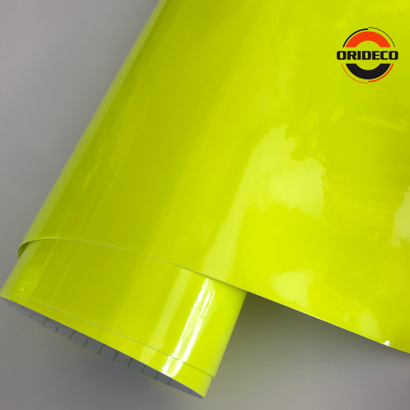 Air Bubble Wrap Roll Packaging - 10/20/30/40/50*152CM połysk neonowy fluorescencyjny żółty winyl