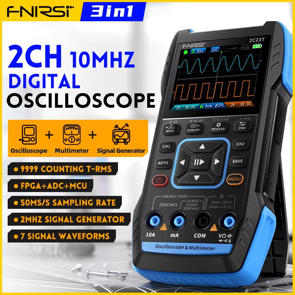Fnirsi Digital Oscilloscope Handheld - FNIRSI 2C23T Ręczny Cyfrowy Oscyloskop Multimetr