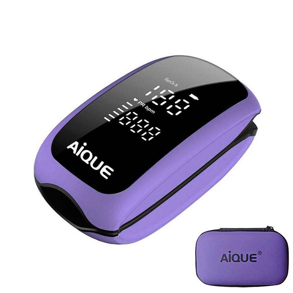 Pulse Oximeter Fingertip Rechargeable - AiQUE Akumulatorowy Cyfrowy Pomiar Tętna Palcowy