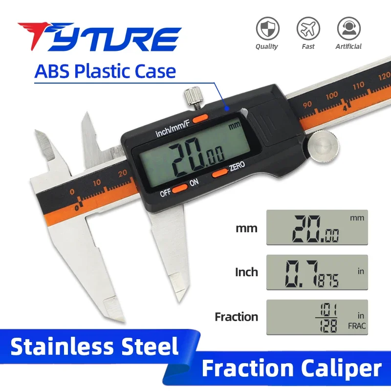 Digital Caliper 150Mm Stainless Steel - Metalowa suwmiarka do frakcji Cyfrowy pachymetr