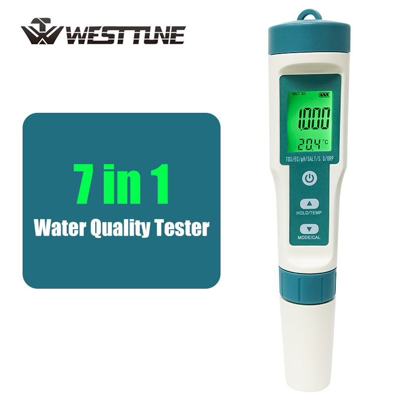 Miernik cyfrowy WESTTUNE 7 w 1 – Ph Meter Digital Water Tester recenzja i cena