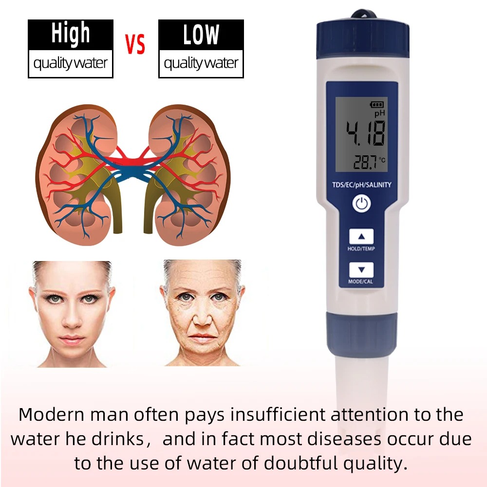 Miernik zasolenia temperatury  – Ph Meter Digital Water Tester recenzja i cena