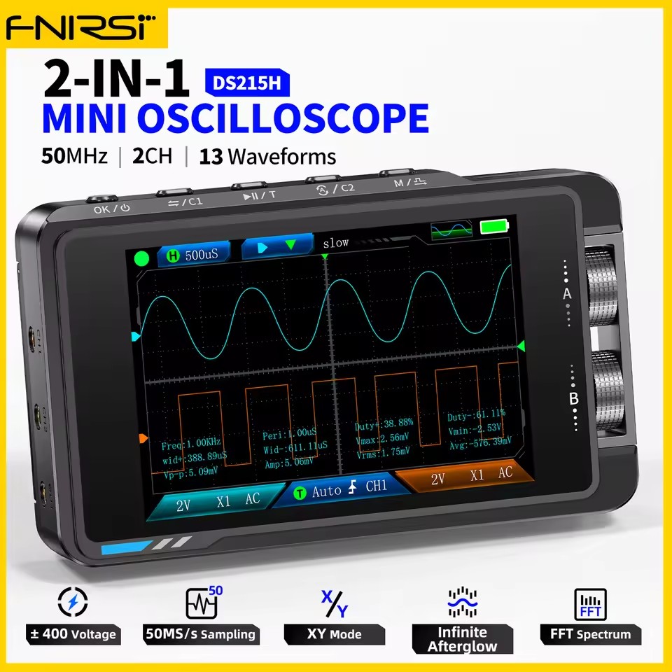 FNIRSI DS215H Przenośny Oscylo – Fnirsi Digital Oscilloscope Handheld recenzja i cena