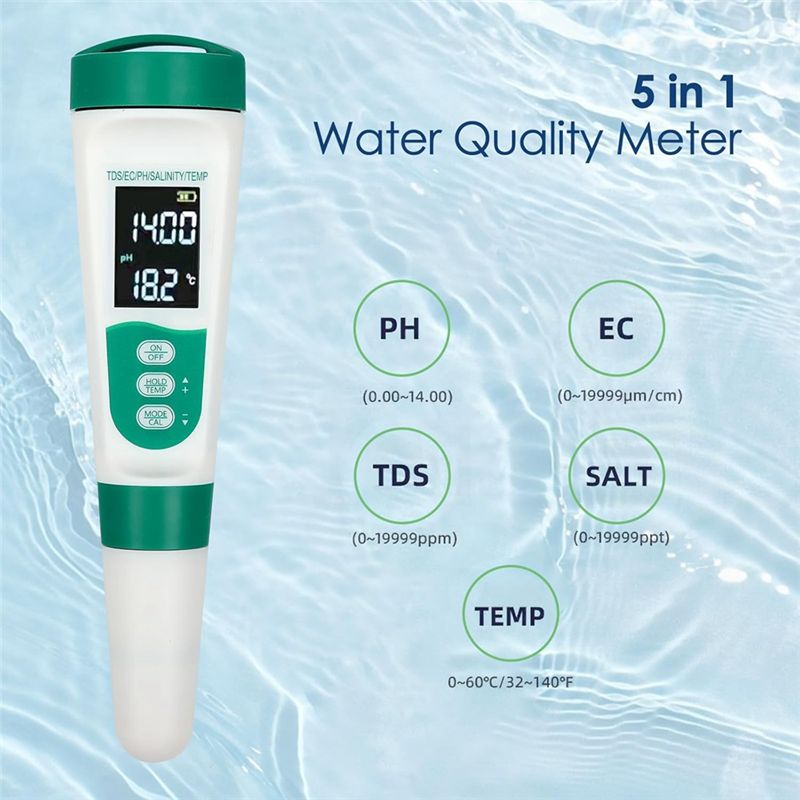 AT02-5 Cyfrowy miernik PH 5 w  – Ph Meter Digital Water Tester recenzja i cena