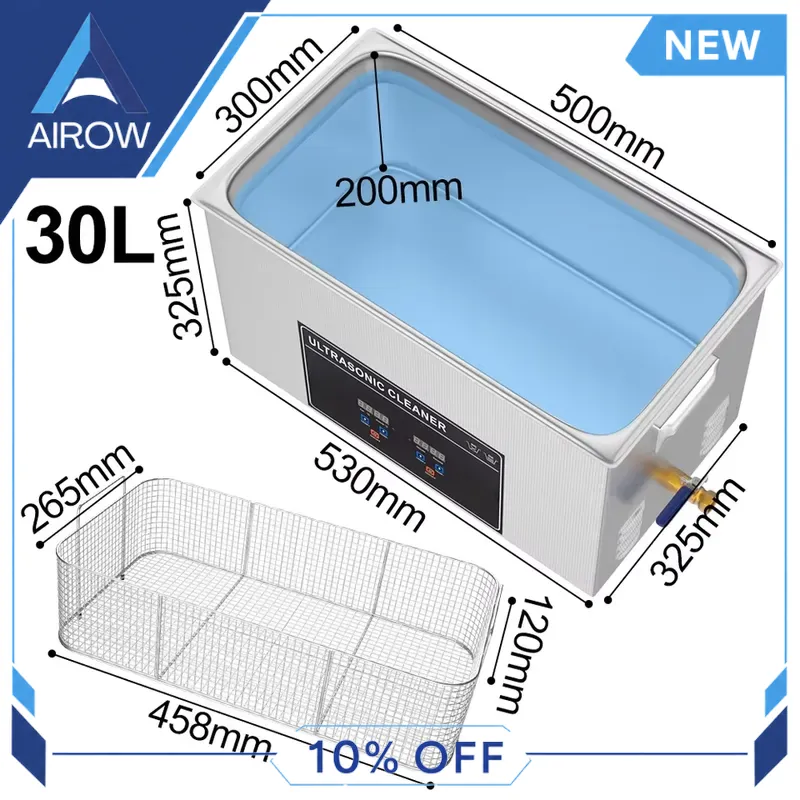 Myjka ultradźwiękowa 600W 30L  – Ultrasonic Cleaner 30L Industrial recenzja i cena