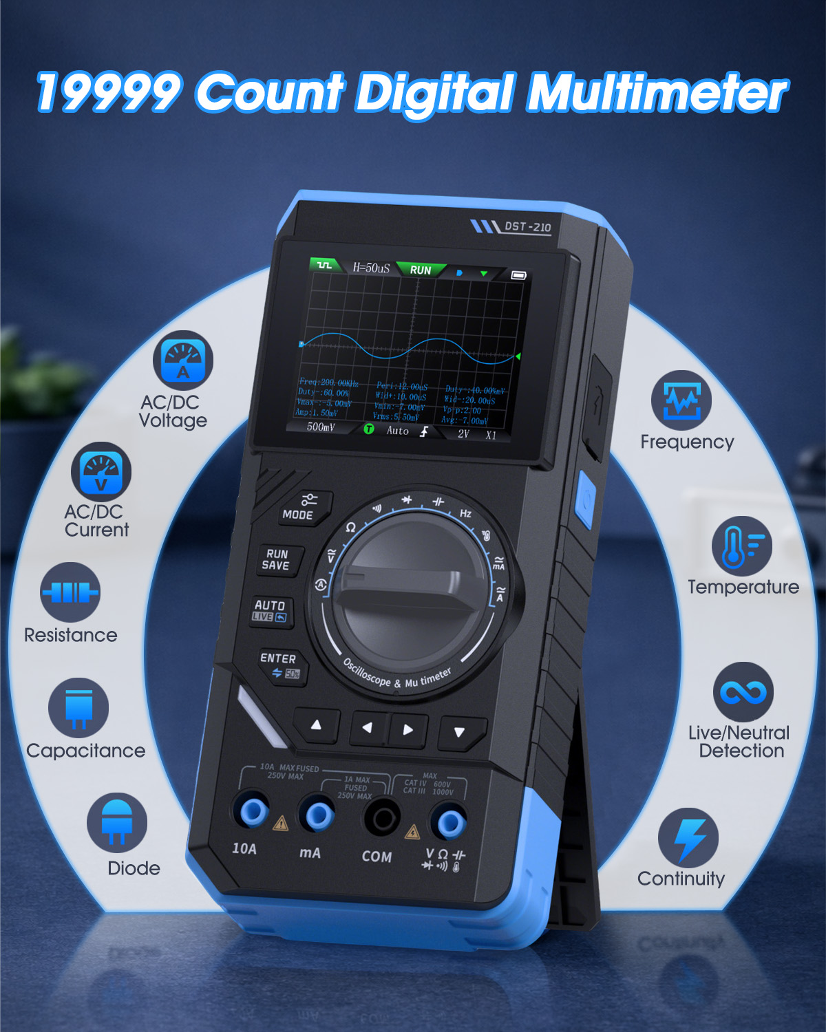 FNIRSI DST-210 Oscyloskop Ręcz – Fnirsi Digital Oscilloscope Handheld recenzja i cena