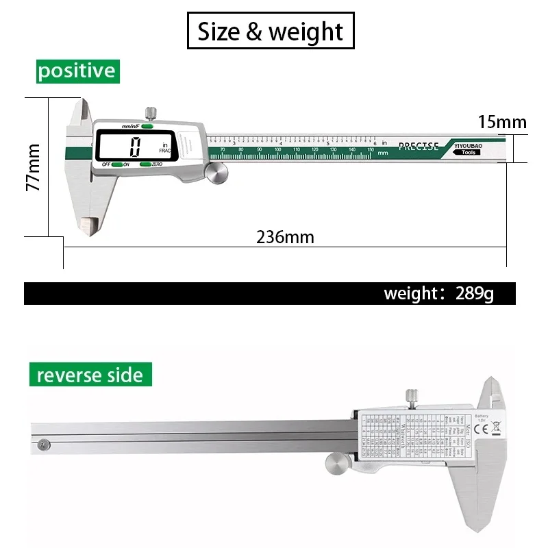 ET50 150mm suwmiarka ze stali  – Digital Caliper 150Mm Stainless Steel recenzja i cena