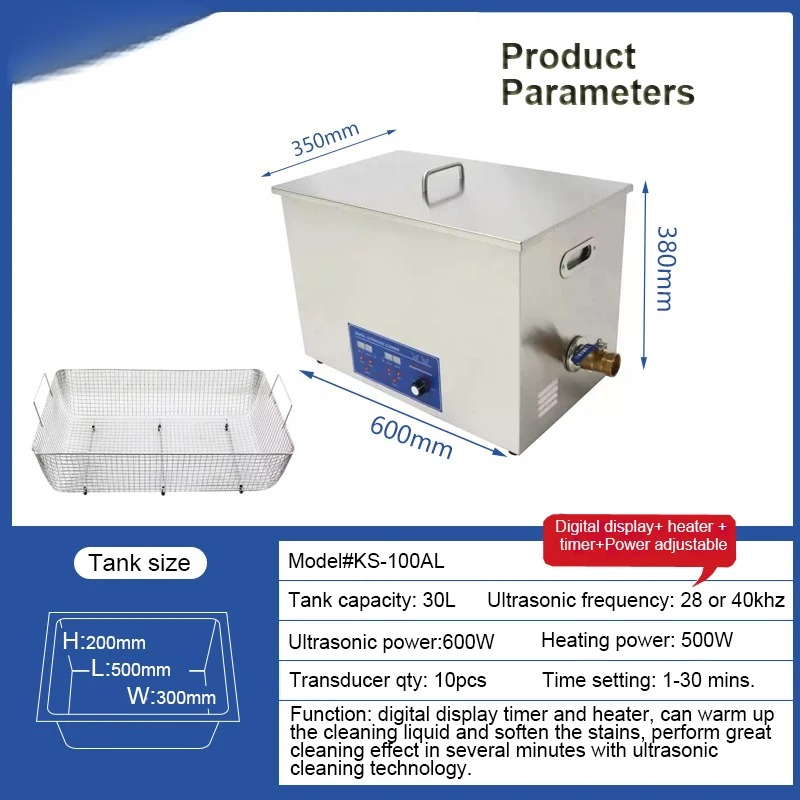 Przemysłowa myjka ultradźwięko – Ultrasonic Cleaner 30L Industrial recenzja i cena