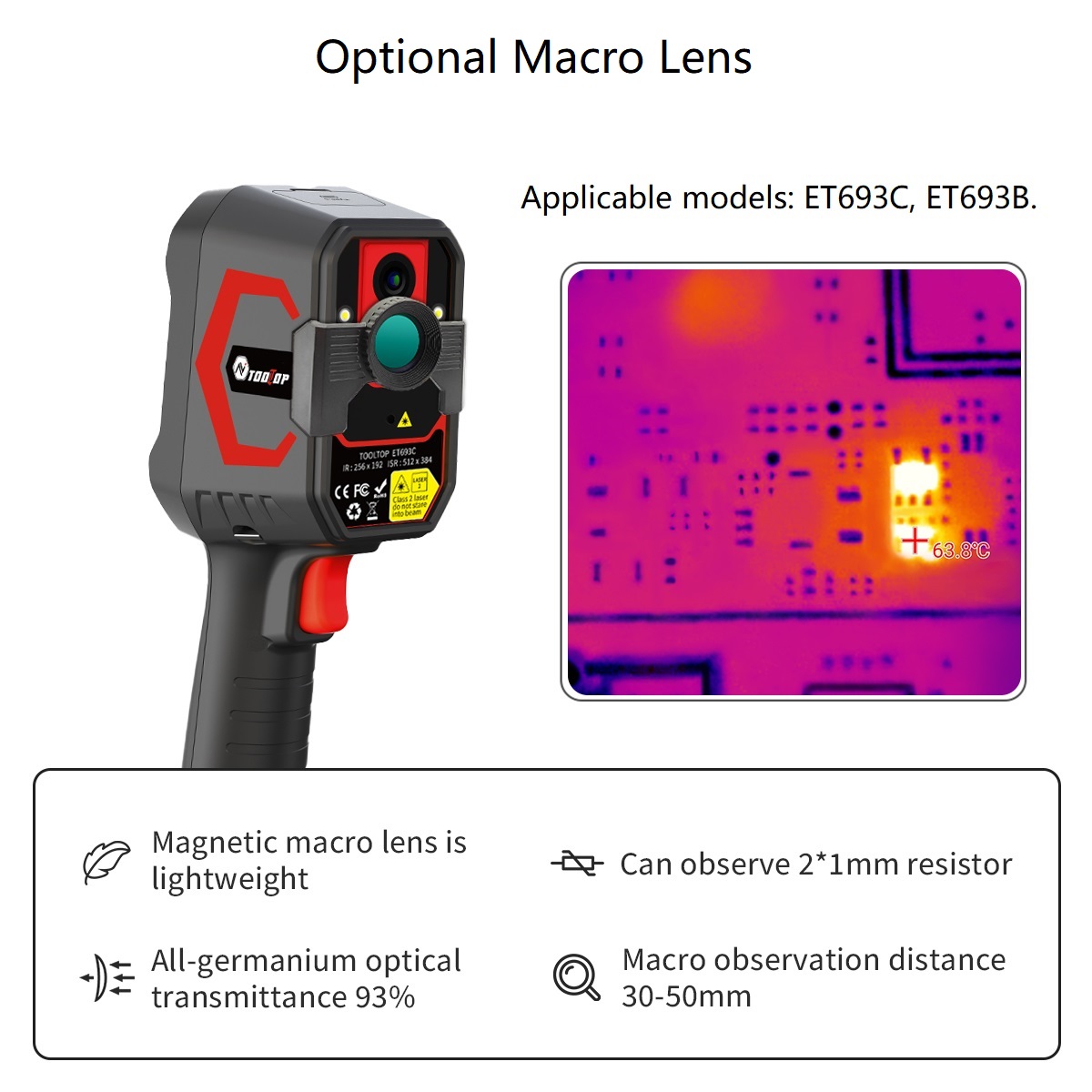 TOOLTOP ET693C Super IR Kamera – Thermal Imaging Camera Pcb Repair recenzja i cena