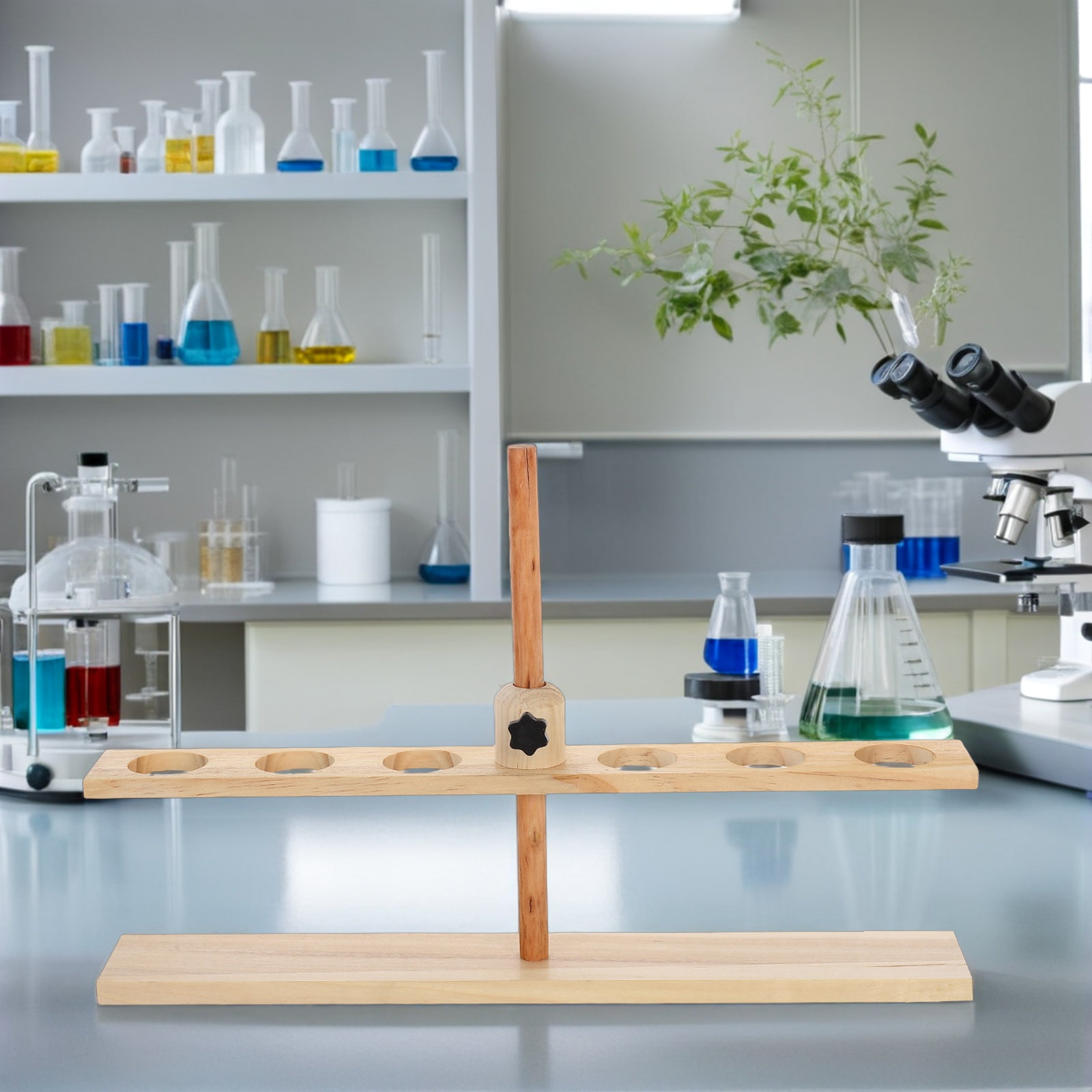 Drewniany stojak na 6 lejków z – Lab Equipment recenzja i cena