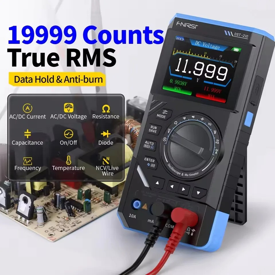 Multimetr cyfrowy 3-w-1 DST210 – Fnirsi Digital Oscilloscope Handheld recenzja i cena