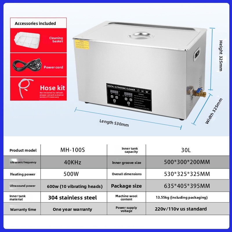 Myjka ultradźwiękowa komercyjn – Ultrasonic Cleaner 30L Industrial recenzja i cena